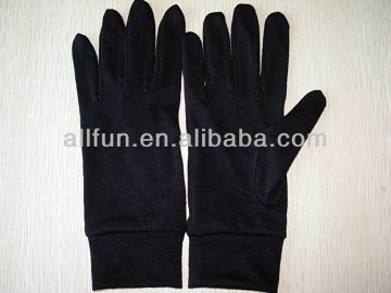 Black Military merino Wool Glove Liners