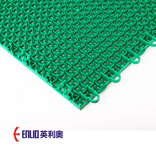 Warna sederhana outdoor pp interlocking basket court mat