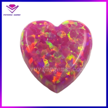 Cabochon Cut Heart Shape Synthetic Opal Stone for Opal Jewelry Pendant