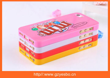 New design 3d M&M Cholocate bean case for iphone 5 5S M&M's case