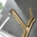 360 degree turn pull out brass sink faucet