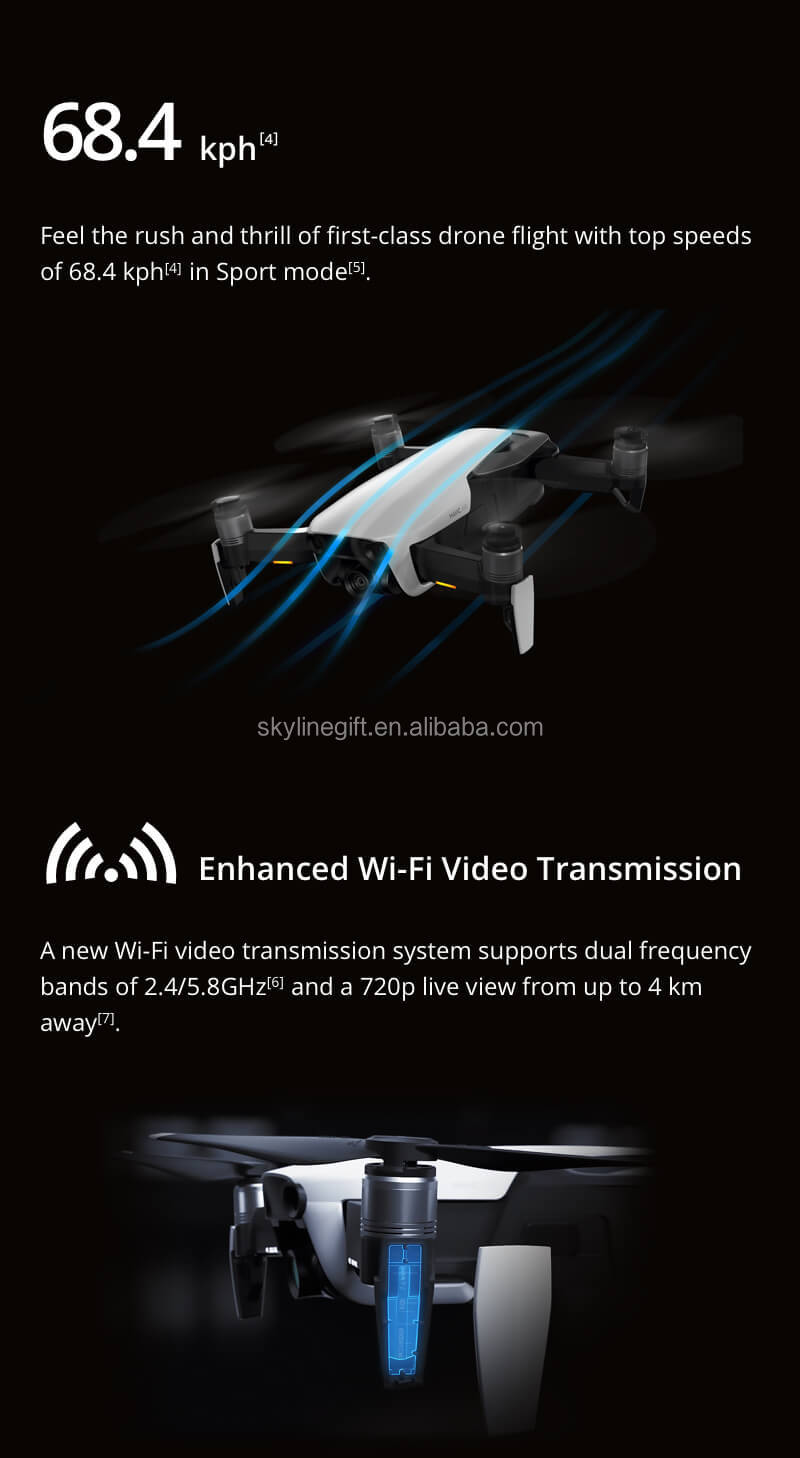 DJI New Drone Mavic Air Fly More Combo 32 MP Sphere Panoramas 4K 100 Mbps Video 3-Directional Environment Sensing Dron In Stock