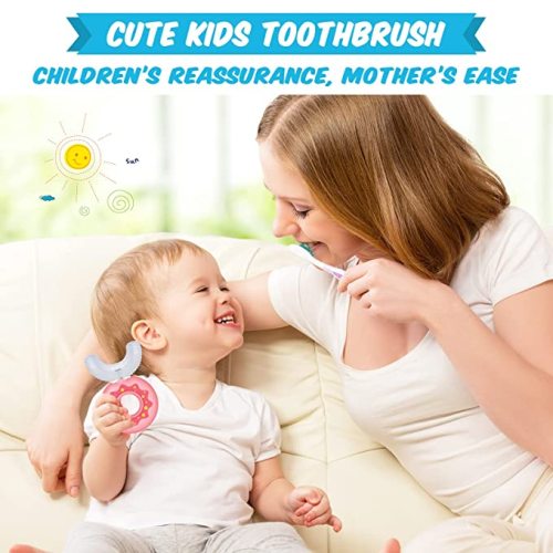 Kids U Shaped Toothbrush with Silicone Brush