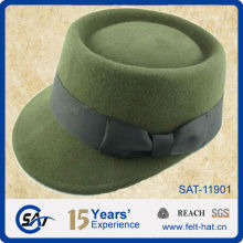 green 100% Wool Felt Hats Beret Caps
