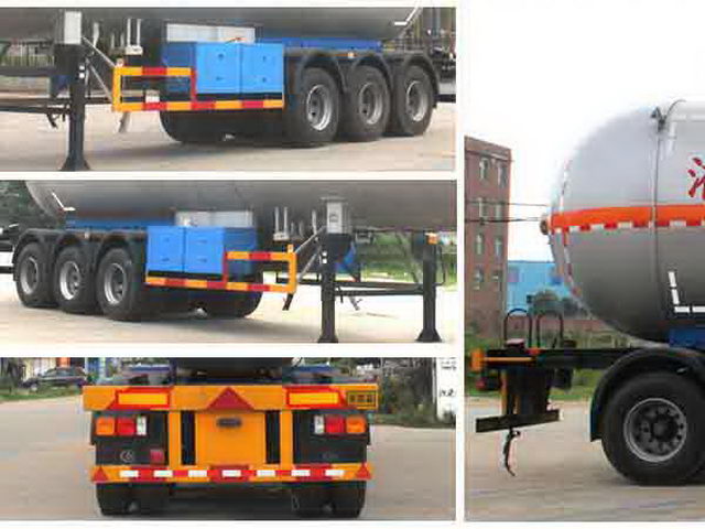 12.5m Tri-axle Liquefied Gas Transport Semi Trailer