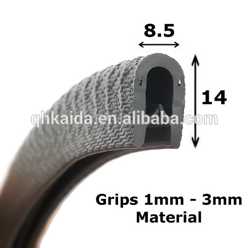 car door frame with rubber seal strip