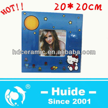 2014 New funny Sublimation Ceramic Photo Frame,funny cute cartoon photo frame