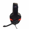 Casque de jeu filaire à LED avec microphone