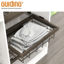 Modern Metal Storage Basket and Tray for Wardrobe Accessories