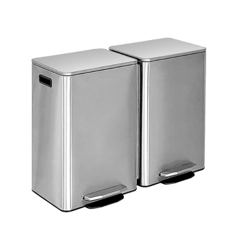 2 compartment classification waste trash bin