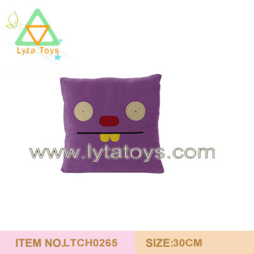 Big Eyes Plush Cushion, Cute Purple Chair Cushion, Stuffed Cushion Plush