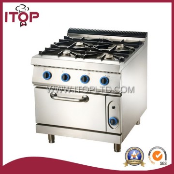 Gas range burner and oven