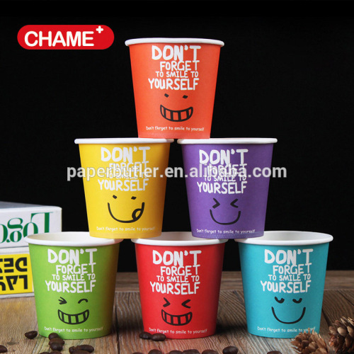 12oz double PE single wall paper cup for cold drink