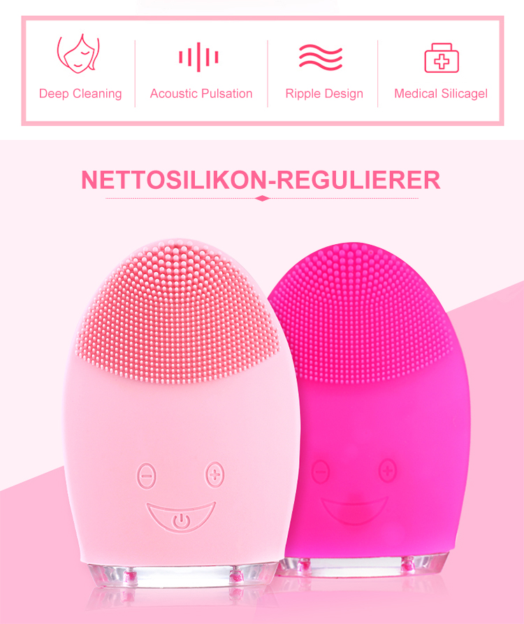 cleansing brush deep ultrasonic cleansing brush USB charging electric facial cleansing brush silicone rotating