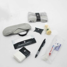 Kit descartável e confortável de comodidades para viagens aéreas