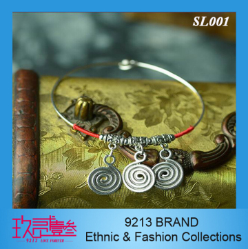 9213 brand silver ethnic bracelet, lady bracelet, silver bracelet, sl001