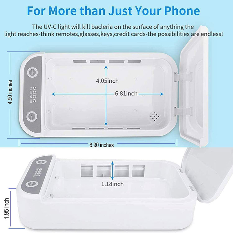 I-wireless yetshaja yefowuni ye-UV Light Sterilizer Box