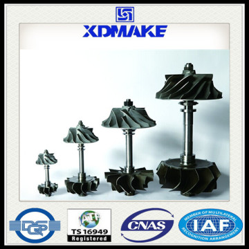 turbocharger rotor assembly shaft