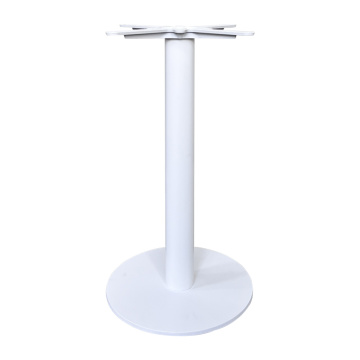 Buitenmeubilair metalen ronde tafel base poedercoating witte gietijzeren platte tafel base