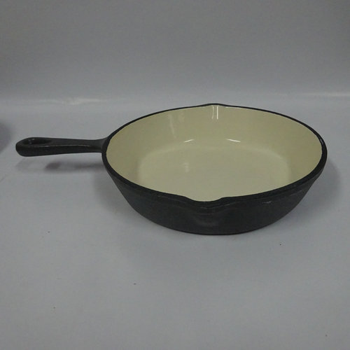 Grey Enameled Cast Iron Skillet