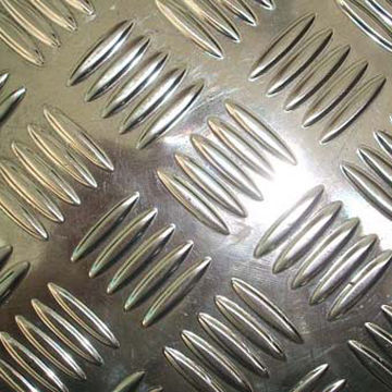 5-bar Checkered and Thread Embossed Aluminum Sheet with 1.0-10.0mm Thickness, Up to 6,000mm