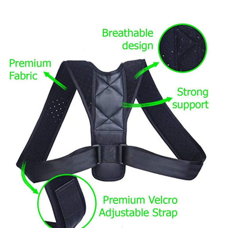 Wholesale Women Men Back Posture Support Strap Shoulder Corrector Brace Humpback Correction Belt