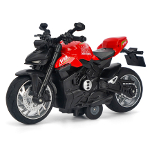 1/12 Du Motorcycle Diecast Toy Light - Children's Model Car Gift