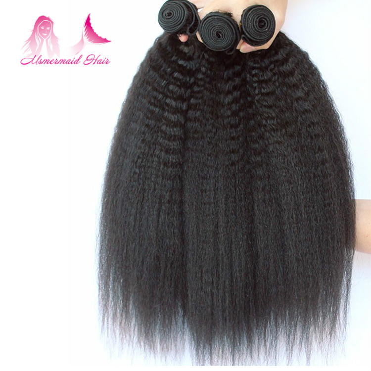 kinky straight hair virgin indian raw unprocessed yaki human hair weave for black women wholesale price