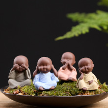 Cute Small Ceramic Buddha Statues and Monk Figurines for Home Garden Decor