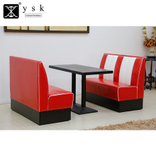 American Fast Food Restaurant Furniture - Red and White Booth Seating SF-332
