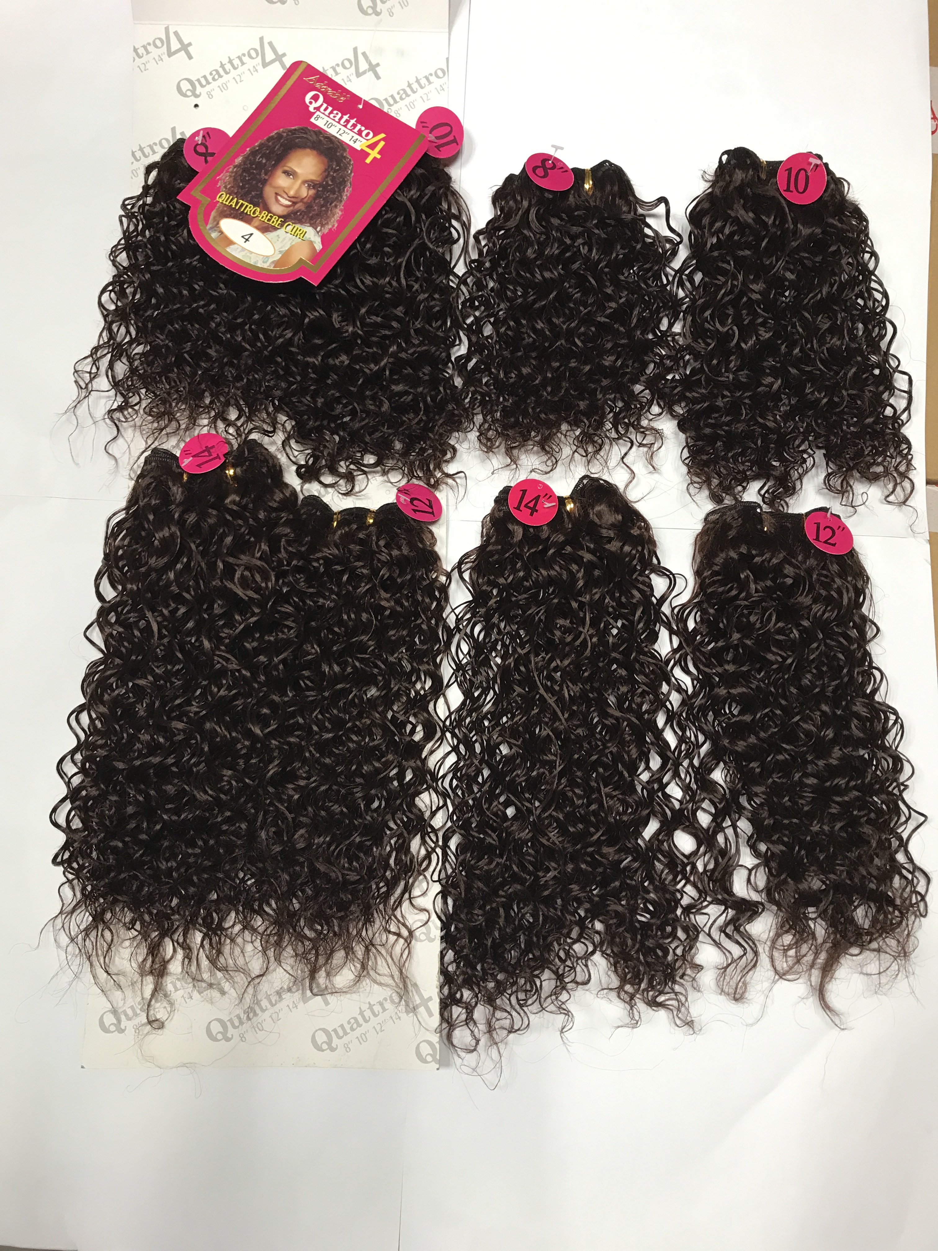 heat resistant bebe curl synthetic hair afro kinky curl 4pcs in a pack