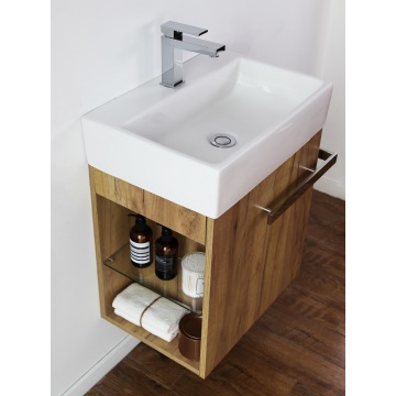 Gabinete de tocador de baño de tablero de partículas de madera maciza
