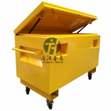 Yellow Steel Heavy Duty Job Site Tool Box