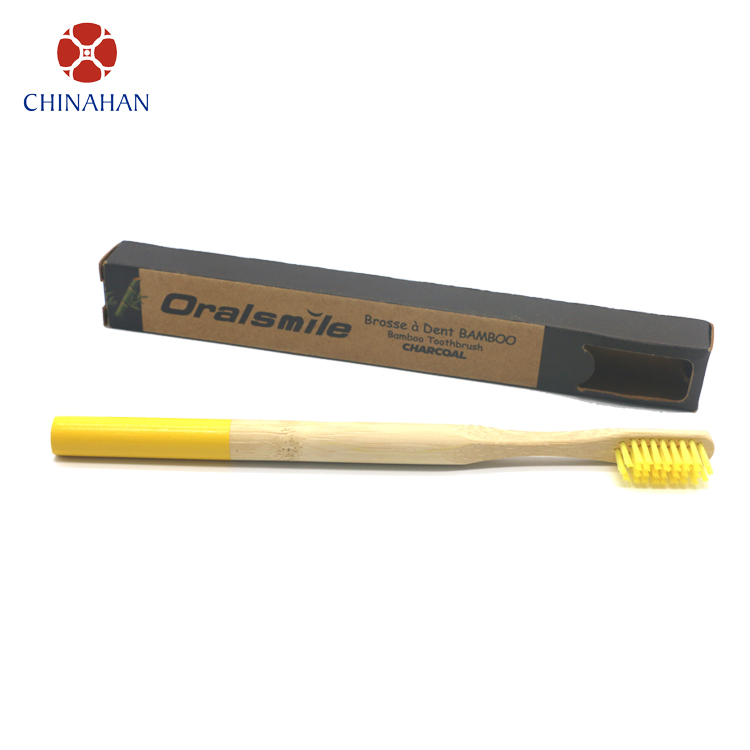 Eco Friendly Round Handle Bamboo Toothbrush For Adults 
