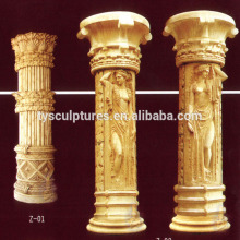 China factory directly supplied hand carved indoor decorative columns