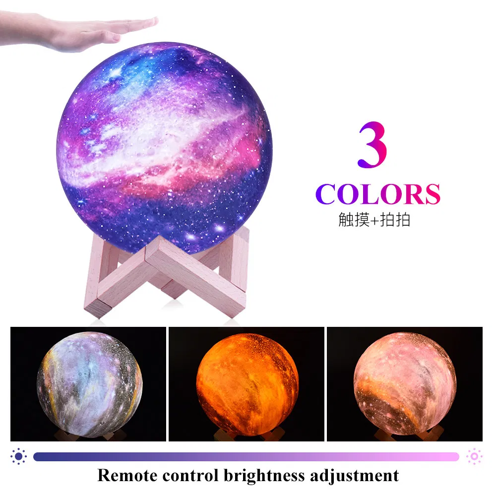 Magical 3D Moon Lamp - Handcrafted Starry Sky Nightlight Decor