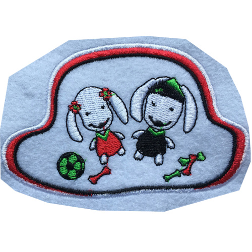 Προσαρμοσμένη σχεδίαση Loop Badge Embroidery Patch για ρούχα