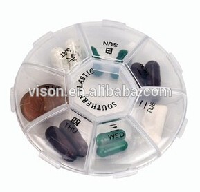 Travel Pill Box / Plastic Pill Box/ Weekly Pill Box