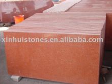 Dyed red granite tile