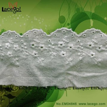 embroidered cotton flower lace trim