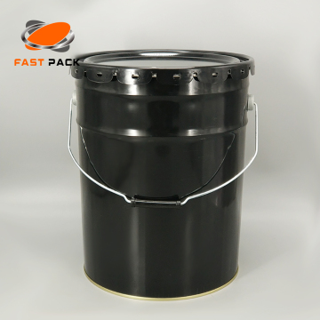 5 gallon black metal pails for chemical/paint /ink