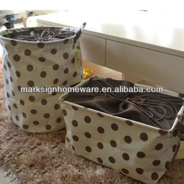 Linen Drawstring Laundry Hamper