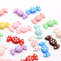 23mm Liebe Miniatur Polka Dot Candy Resin Cabochons mit flachem Rücken für die Telefondekoration DIY Craft Scrapbooking