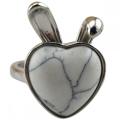 Gemstone Rabbit Shape Ring Crystal Quartz Empilable Fashion Ring Statement Knuckle fait à la main Gothic Gothic vintage