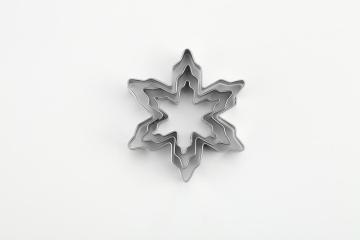 3pcs snowflake shape cookie cutter set