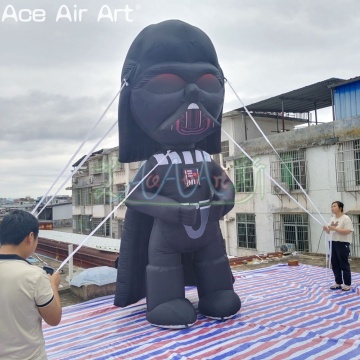 4M Tall Darth Vader Inflatable Mascot Costume: Perfect for Outdoor Events and Decorations in Oxford Material with Blower Accessory
