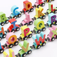 Safe and Educational Wooden Insects Number and Alphabet Train Set for Toddlers