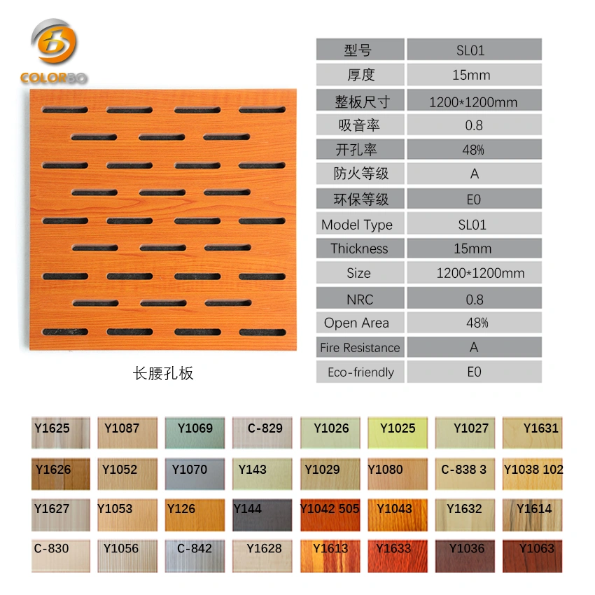 Cheap Decor MDF Perforated Timber Acoustic Panel Good Quality Sound Board