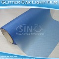 Glitter mobil lampu stiker kertas cahaya biru mobil warna Film