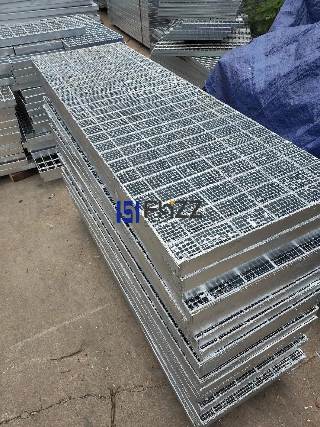 Press Welded Metal Open Bar Steel Gratings, Hot Dipped Galvanized Steel Bar Gratings for Construction